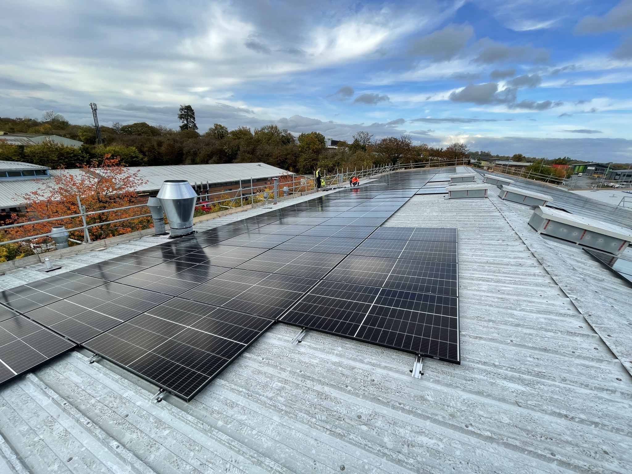 commercial solar panels on roof - case studies