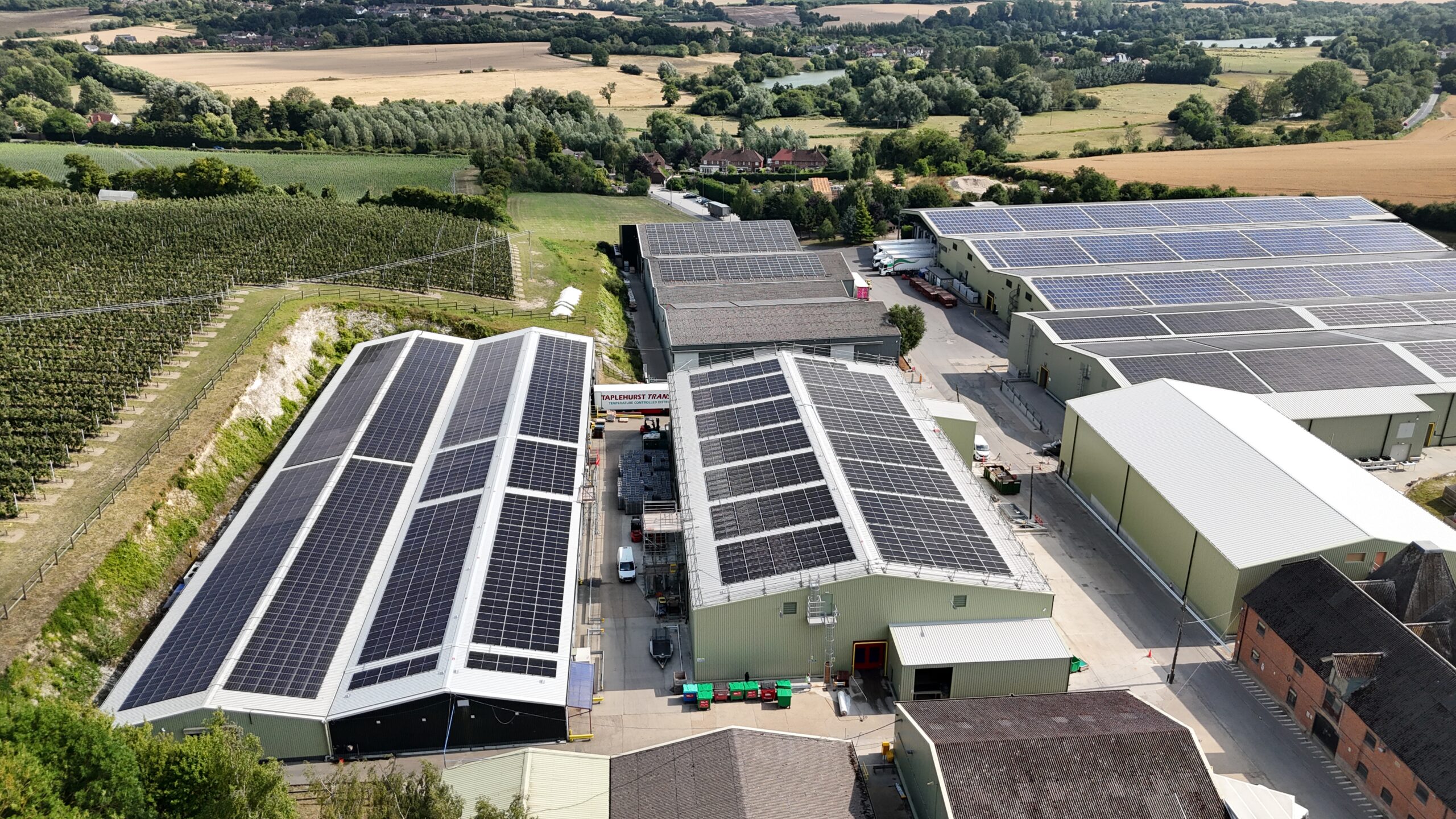 A solar installation on FW Mansfields to showcase the role of marketing in sustainability