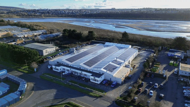 Drone photo of solar installed by Harvest Green Developments to compliment the article about solar panel myths