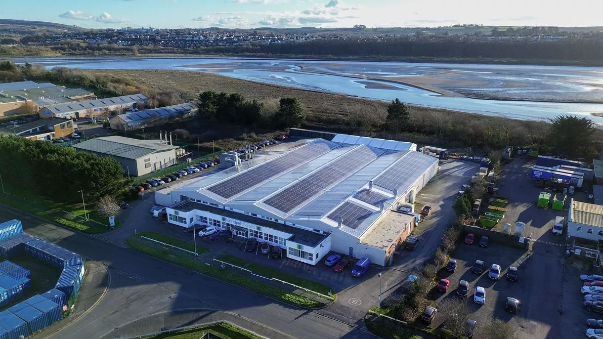 Drone photo of solar installed by Harvest Green Developments to compliment the article about solar panel myths
